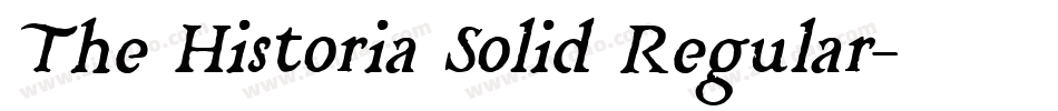 The Historia Solid Regular字体转换
